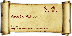 Vucsák Viktor névjegykártya